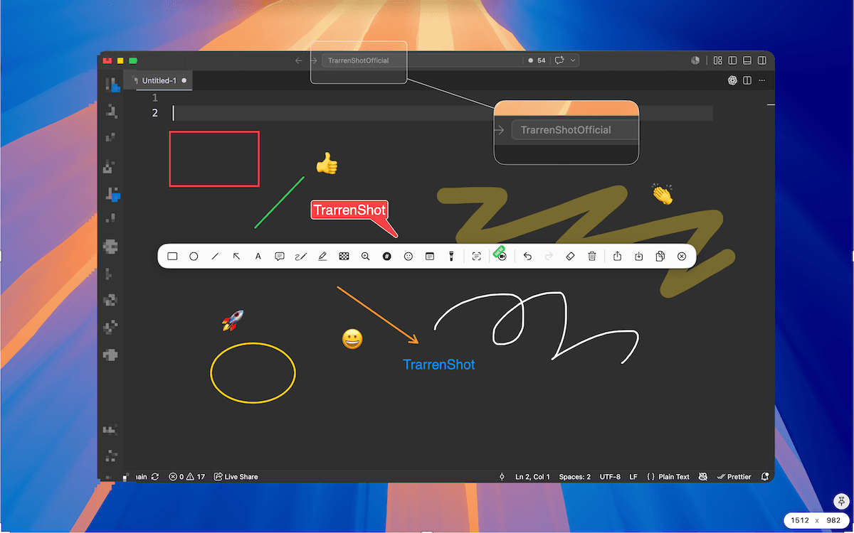 Arrows, shapes, text, highlighter, pixelate, magnify, and step tools — a full annotation toolkit right in the editor.
