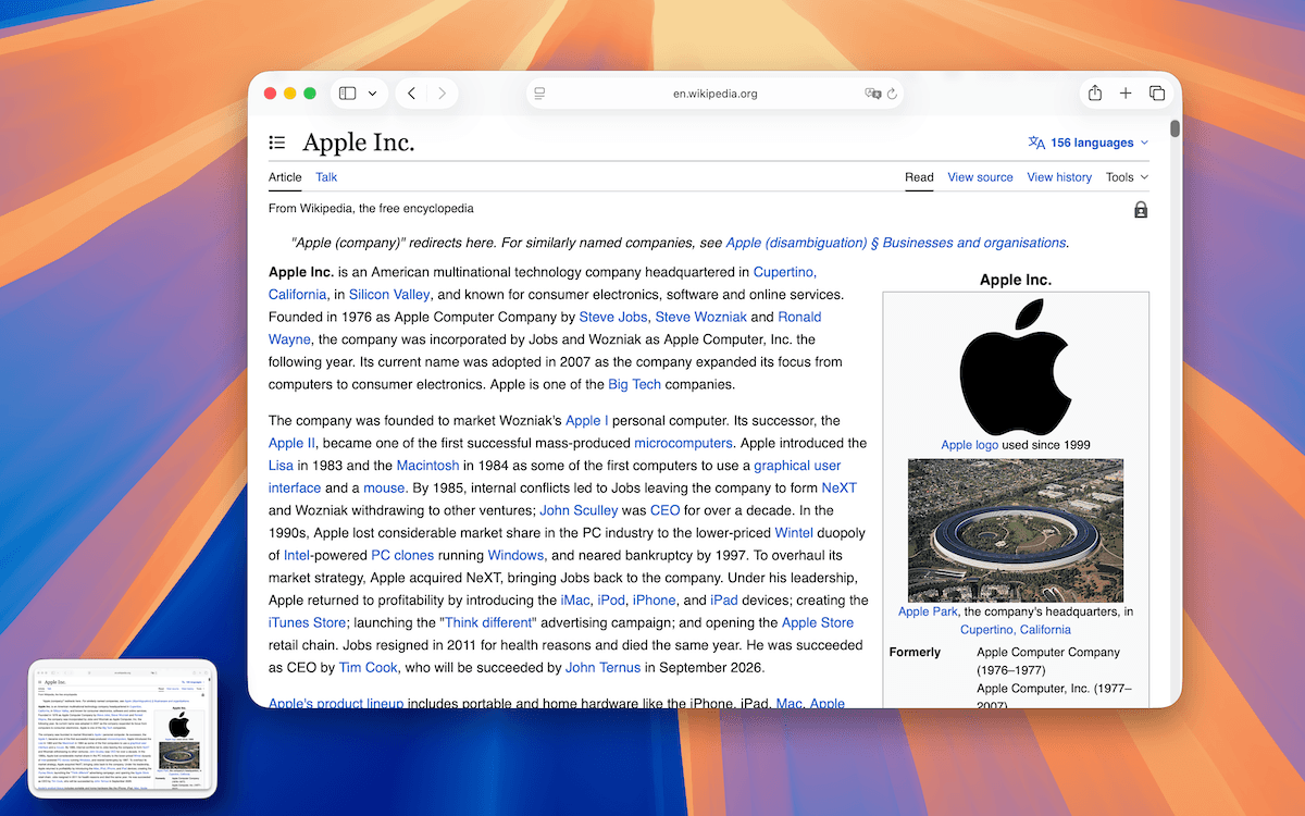After copy, save, or share, a floating thumbnail lets you pin it, drag it, or open the file or folder — without reopening anything.